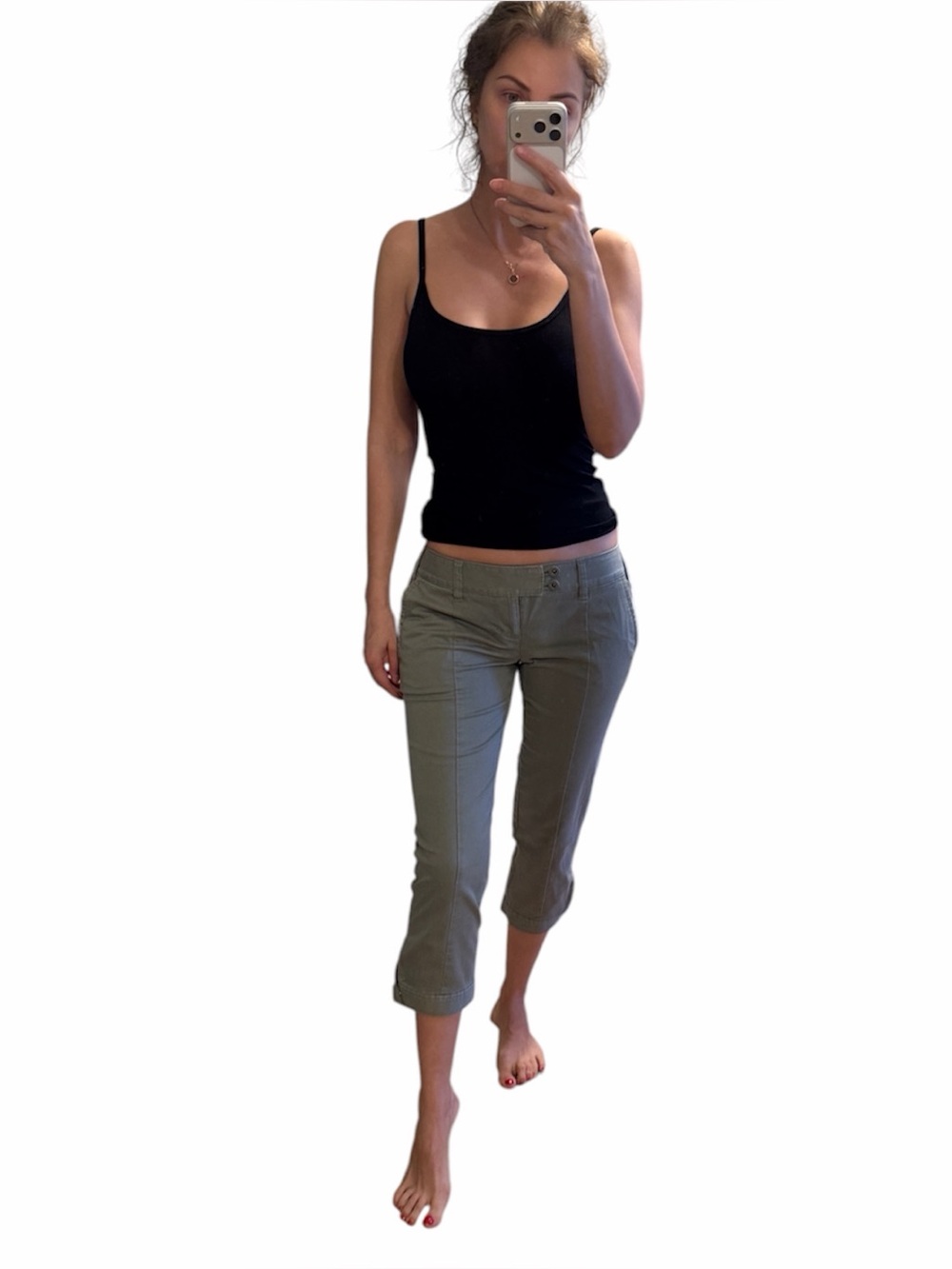 Nwt Y2k London Jean The Kate fit capri low waist khaki size 2